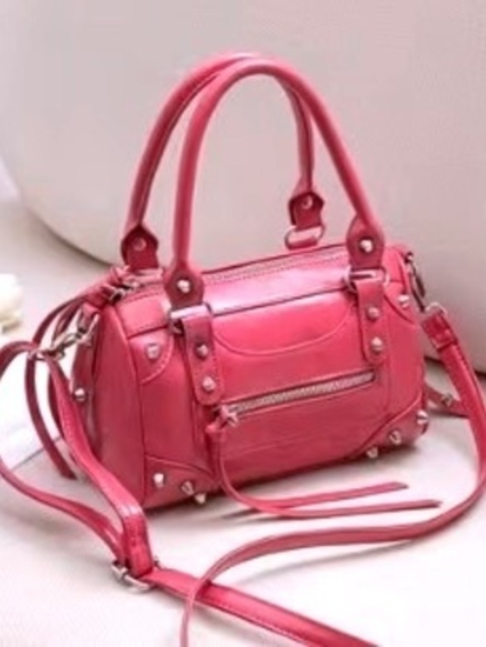New -Super Cute & Stylish -Pink Faux Leather Crossbody Mini Shoulder Bag